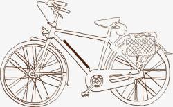 手绘自行车创意素材