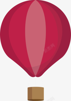 热气粉色的热气球矢量图高清图片