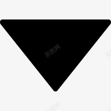 箭头向下填充的三角形图标图标