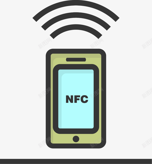 手机便携式NFC支付矢量图ai免抠素材_新图网 https://ixintu.com NFC NFC支付 便携式 卡通NFC 手机 支付方式 矢量NFC 矢量图