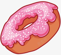 粉色的甜甜圈矢量图素材