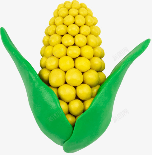 玉米png免抠素材_新图网 https://ixintu.com 塑造 橡皮泥 绿色