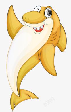 微笑鲨鱼橘色鲨鱼高清图片