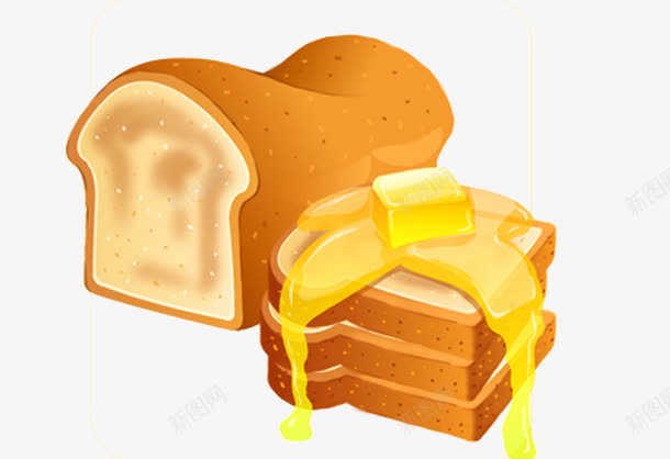 卡通面包png免抠素材_新图网 https://ixintu.com 卡通 手绘 糕点 面包 面食 食物