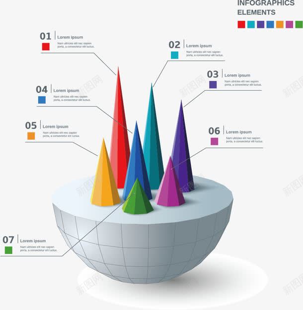 立体几何图表png免抠素材_新图网 https://ixintu.com ppt元素 创意几何 商务 数据分析