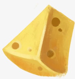 手绘卡通黄色奶酪素材