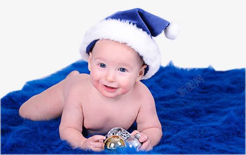 蓝色圣诞帽小孩玩耍png免抠素材_新图网 https://ixintu.com 圣诞帽 小孩 玩耍 蓝色