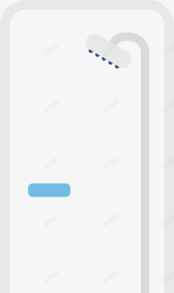 卡通白色淋浴间矢量图ai免抠素材_新图网 https://ixintu.com 卡通淋浴间 洗澡 洗澡间 浴室 淋浴 淋浴间 花洒 矢量图