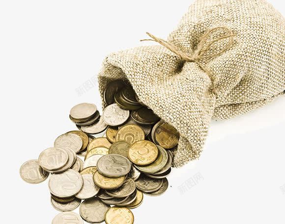 一麻袋的金融货币png免抠素材_新图网 https://ixintu.com 一袋子硬币 硬币 袋子 货比 金币 麻袋