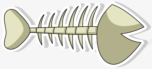 灰色立体风格鱼骨png免抠素材_新图网 https://ixintu.com 卡通鱼骨 灰色 灰色鱼骨 白色鱼骨 矢量鱼骨 立体风格 鱼刺 鱼刺骨头 鱼骨