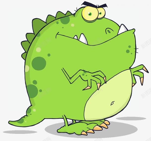 卡通胖恐龙png免抠素材_新图网 https://ixintu.com 卡通 恐龙 手绘恐龙 绿色恐龙