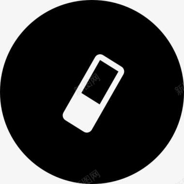 手机黑色圆形按钮图标图标