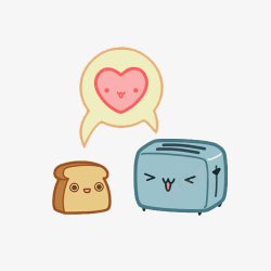 面包和烤箱的爱情素材
