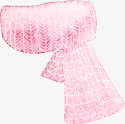 粉色手绘的围巾素材