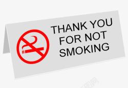 烟蒂禁止吸烟桌牌高清图片
