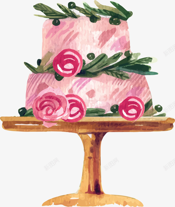 玫瑰裱花粉色蛋糕矢量图ai免抠素材_新图网 https://ixintu.com 婚礼蛋糕 玫瑰裱花 矢量png 粉色蛋糕 蛋糕 裱花蛋糕 矢量图