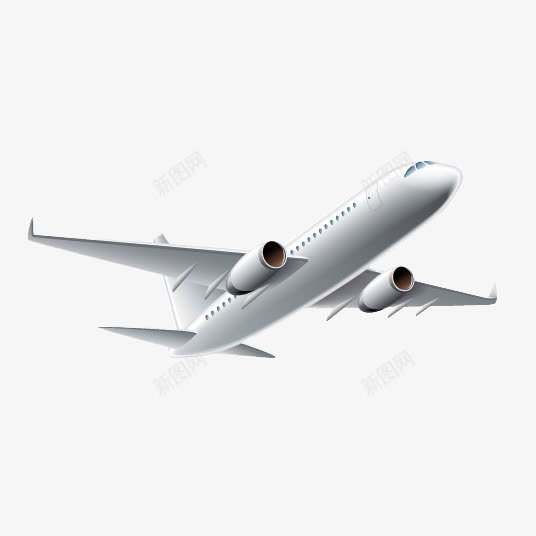 卡通手绘起飞的客机png免抠素材_新图网 https://ixintu.com 交通工具 卡通手绘 起飞的客机