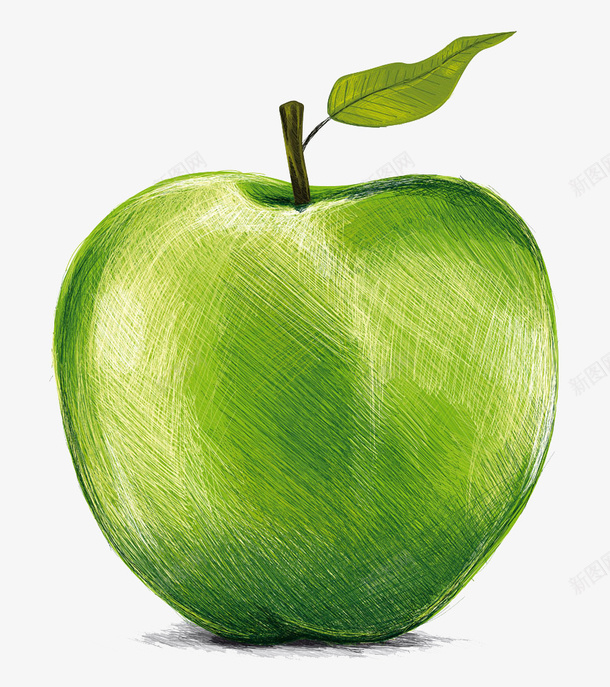 绘画苹果水果苹果png免抠素材_新图网 https://ixintu.com 一个树叶 一个苹果 单色 水果 绘画艺术 苹果 视频广告