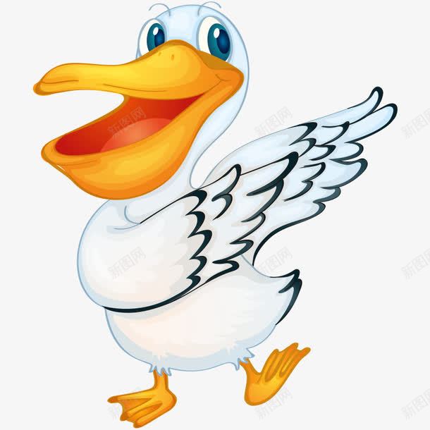 卡通手绘可爱鸭子跳舞png免抠素材_新图网 https://ixintu.com 卡通的动物 可爱的鸭子 手绘的鸭子 跳舞的鸭子