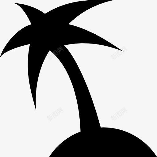 棕榈树形状图标png_新图网 https://ixintu.com 形状 树 棕榈树 自然 轮廓 黑色