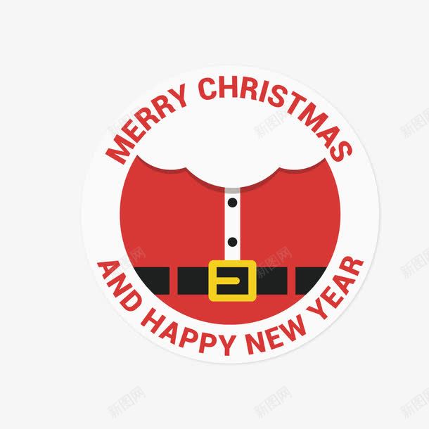红色圆形圣诞图标png_新图网 https://ixintu.com 喜庆 圆形 圣诞 字母 红色 节日 英文