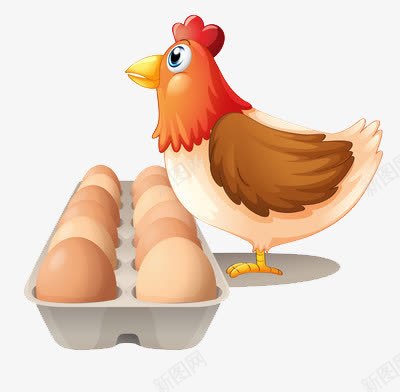 鸡与鸡蛋png免抠素材_新图网 https://ixintu.com 整齐 母鸡 食物