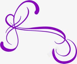 缠绕紫色婚礼花纹素材