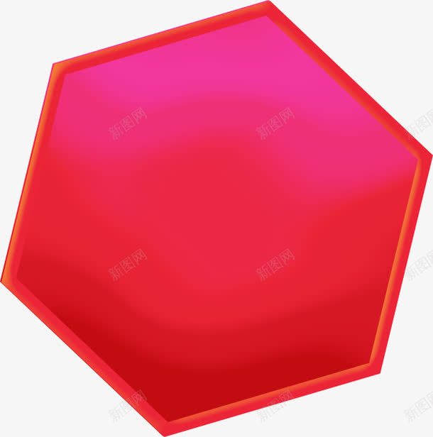 红色卡通六边形png免抠素材_新图网 https://ixintu.com 六边形 卡通 红色 设计