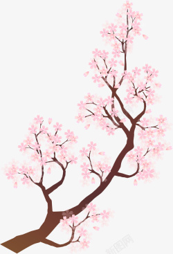 粉色中国风桦树素材