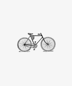 古老的自行车手绘自行车高清图片