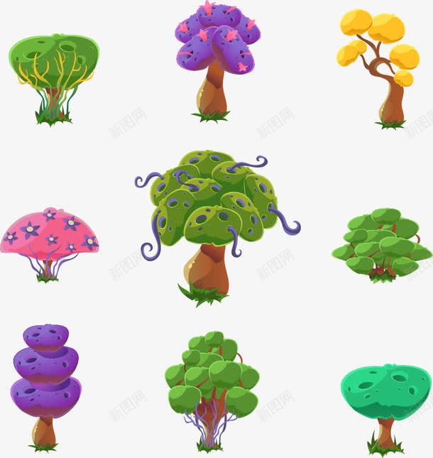 创意磨菇树png免抠素材_新图网 https://ixintu.com 创意磨菇树 卡通蘑菇 小树 植物 矢量蘑菇 磨菇树