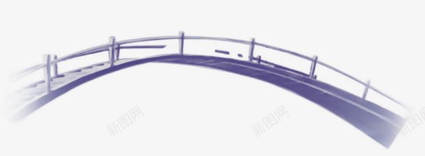 紫色简约小桥装饰图案png免抠素材_新图网 https://ixintu.com 免抠PNG 小桥 简约 紫色 装饰图案