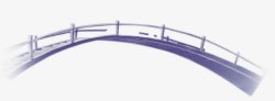 紫色简约小桥装饰图案素材