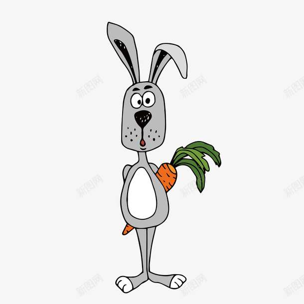 卡通兔子矢量图ai免抠素材_新图网 https://ixintu.com 兔子 动物 动物插画 卡通 卡通动物 可爱动物 小动物 矢量图