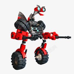 车轮机器人红黑色机器人高清图片