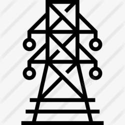 电力线电塔图标高清图片