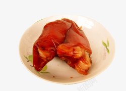 烧肉猪蹄盘子里的卤猪蹄高清图片