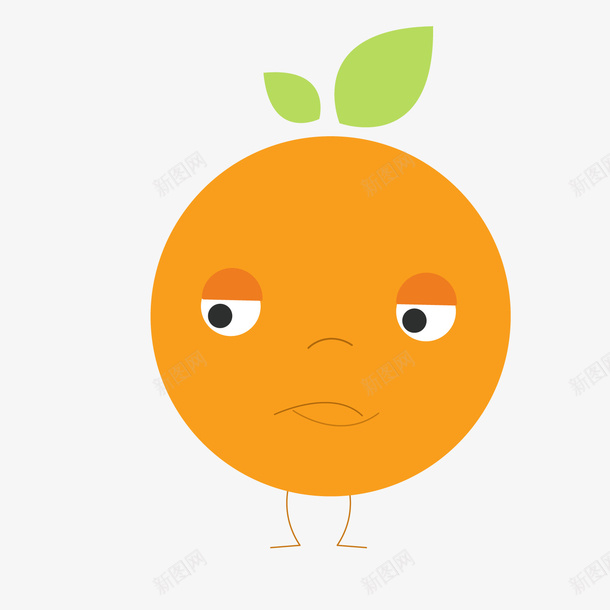 卡通橙子png免抠素材_新图网 https://ixintu.com 创意水果 卡通 橙子 水果卡通 水果插画 水果矢量