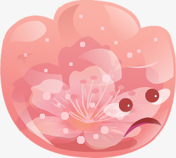 樱花果冻樱花色史莱姆高清图片