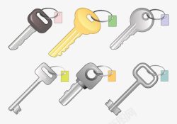 钥匙解锁钥匙环素材