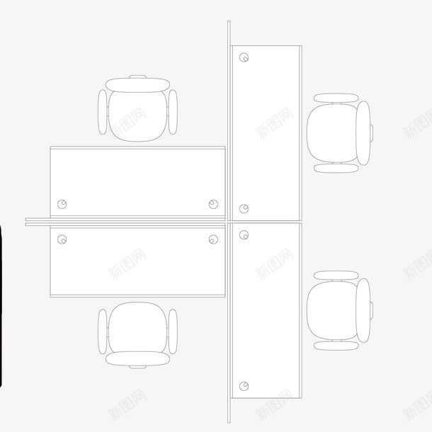 T字型办公室手绘座位图标png_新图网 https://ixintu.com T字型 办公室 座位 座位表 手绘