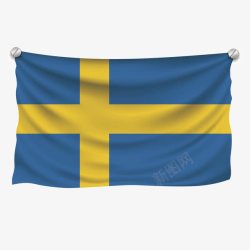 瑞典国家板块旗标国家瑞典高清图片