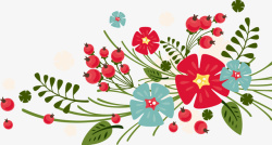 卡通花卉装饰图案素材