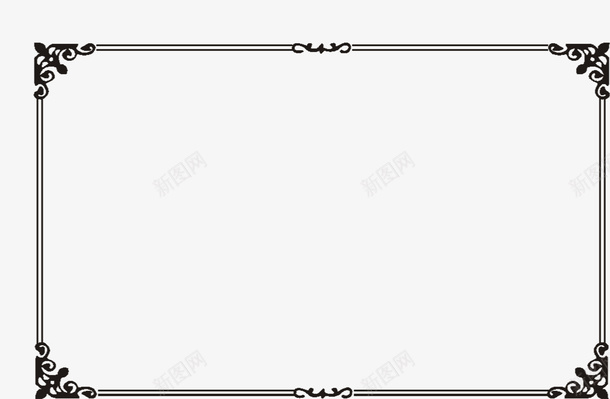 复古边框png免抠素材_新图网 https://ixintu.com 复古 复古边框 艺术 装饰边框 边框