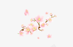 粉色桃花图案素材