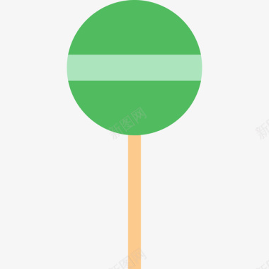 绿色圆弧棒棒糖元素矢量图图标图标