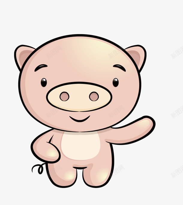 可爱的猪png免抠素材_新图网 https://ixintu.com Q版猪 卡通猪 可爱的猪 手绘猪 猪