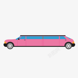 粉色可爱跑车矢量图素材