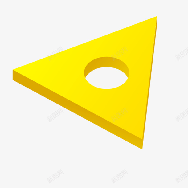 黄色三角板png免抠素材_新图网 https://ixintu.com 三角板 圆规 学习 学习用品 数学 用品