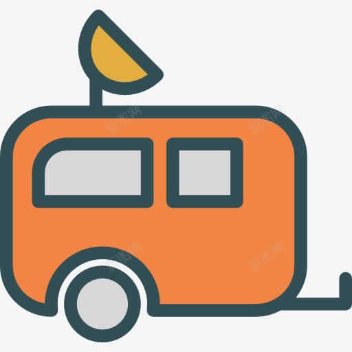 大篷车图标png_新图网 https://ixintu.com 夏天的假期 大篷车 拖车 旅游 汽车 运输 露营